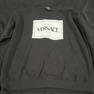 Versace Black Men’s Crewneck Sweater